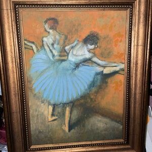 Edgar Degas: “Dancers at the Barre” Reproduction painting , signed